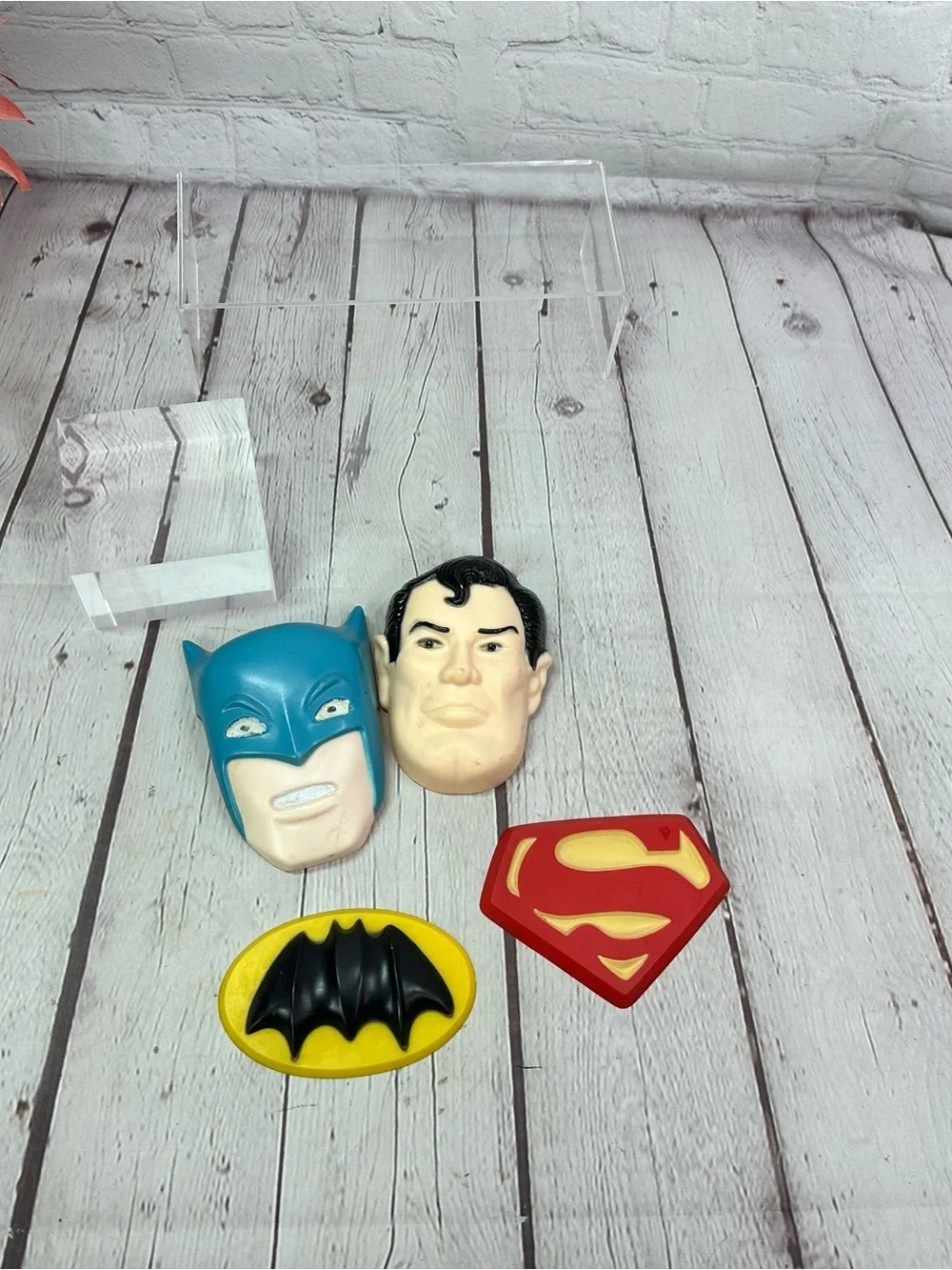 vtg wilton 1970s DC Comics superman batman cake topper decorating kids party